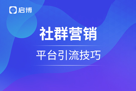 社群營銷和平臺(tái)引流技巧
